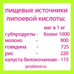 липоевая кислота в продуктах